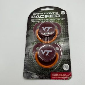 Virginia Tech Orthodontic Pacifiers 2 Pack